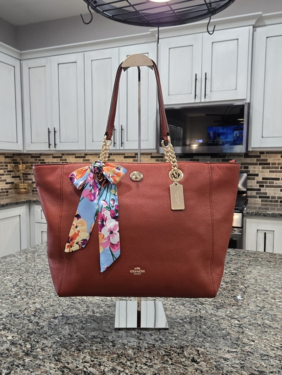 Coach Handbags -  Coach Turnlock Chain Tote 27 - COA